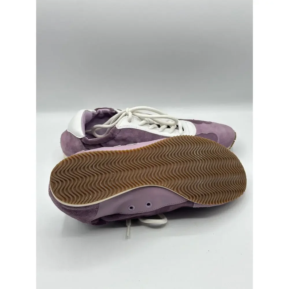 TORY BURCH Tory Lilac Low Top Suede Sneakers Purple Sz 7.5 $269
